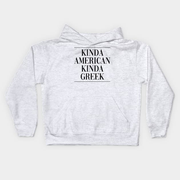 Greek american graduation US . Perfect present for mother dad friend him or her Kids Hoodie by SerenityByAlex